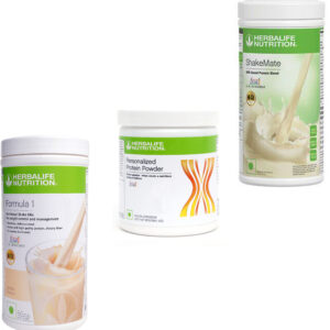 HERBALIFE FORMULA 1 VANILLA & PROTIEN  POWDER 200 GRAM & SHAKEMATE MILK POWDER 500 GRAM