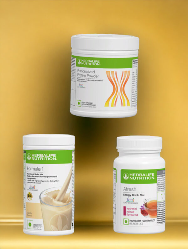 HERBALIFE F1 SHAKE MIX-VANILLA,KASHMIRI KAHWA AND PP-200GM,(PACK OF 3)