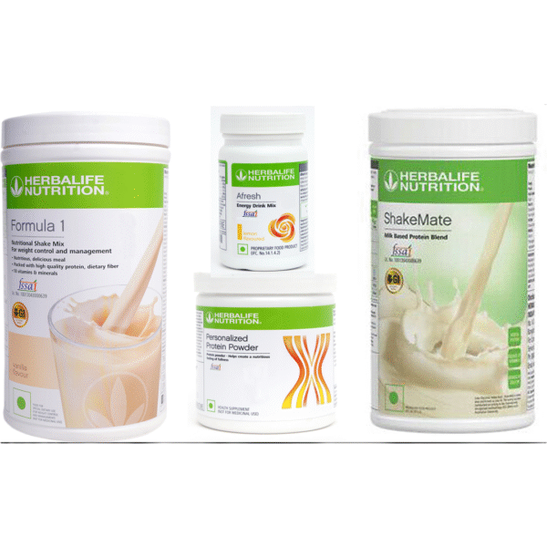 Herbalife Formula 1 Vanilla + Protein Powder 200 G + Afresh - Lemon + Shake Mate